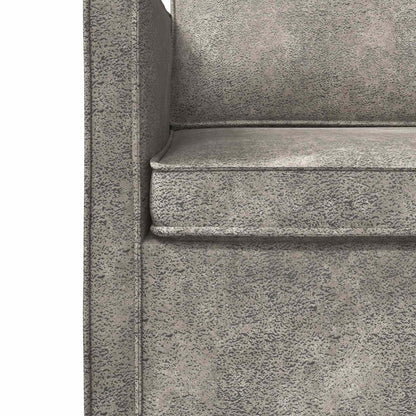 vidaXL Sofa Set 2 pcs Light Grey Faux Suede Fabric 5