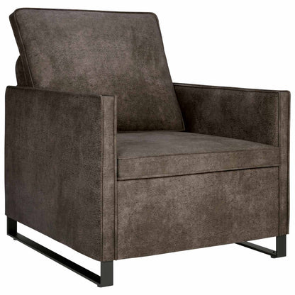 vidaXL Sofa Set 2 pcs Dark Grey Faux Suede Fabric 3