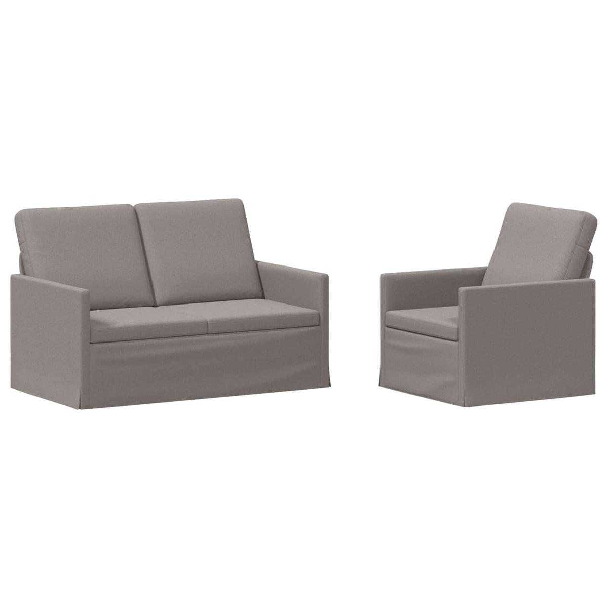 vidaXL Sofa Set 2 pcs Taupe Fabric 2