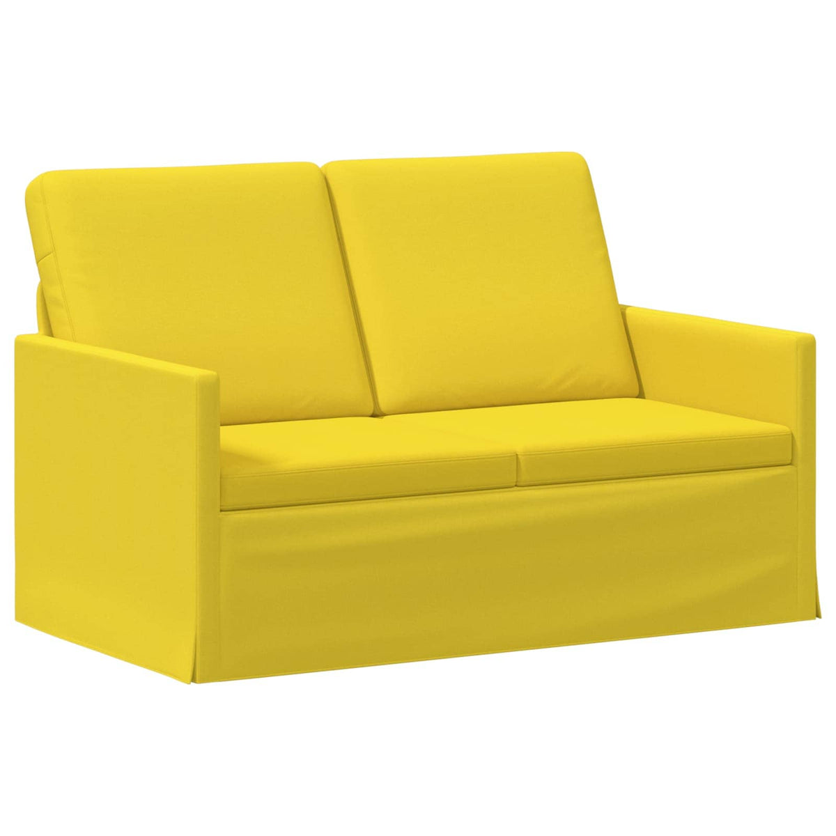 vidaXL Sofa Set 2 pcs Light Yellow Fabric 4