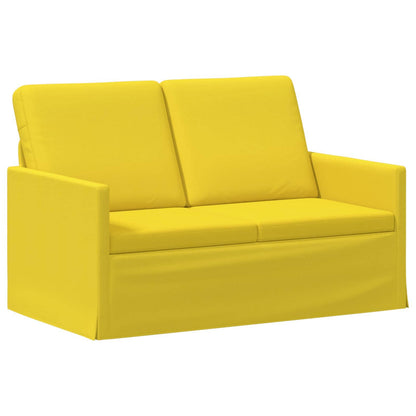 vidaXL Sofa Set 2 pcs Light Yellow Fabric 4