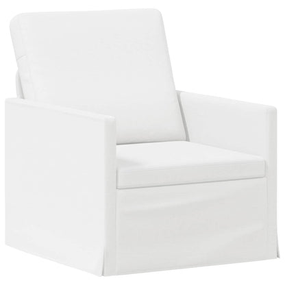 vidaXL Sofa Set 2 pcs White Fabric 3