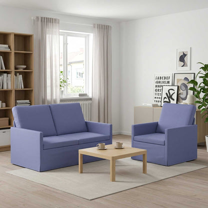 vidaXL Sofa Set 2 pcs Jeans Blue Fabric 1