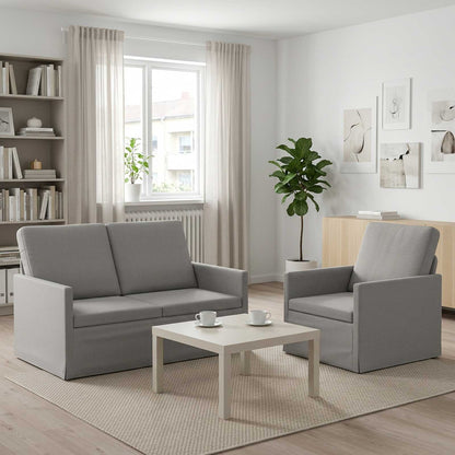 vidaXL Sofa Set 2 pcs Cloud Grey Fabric 1