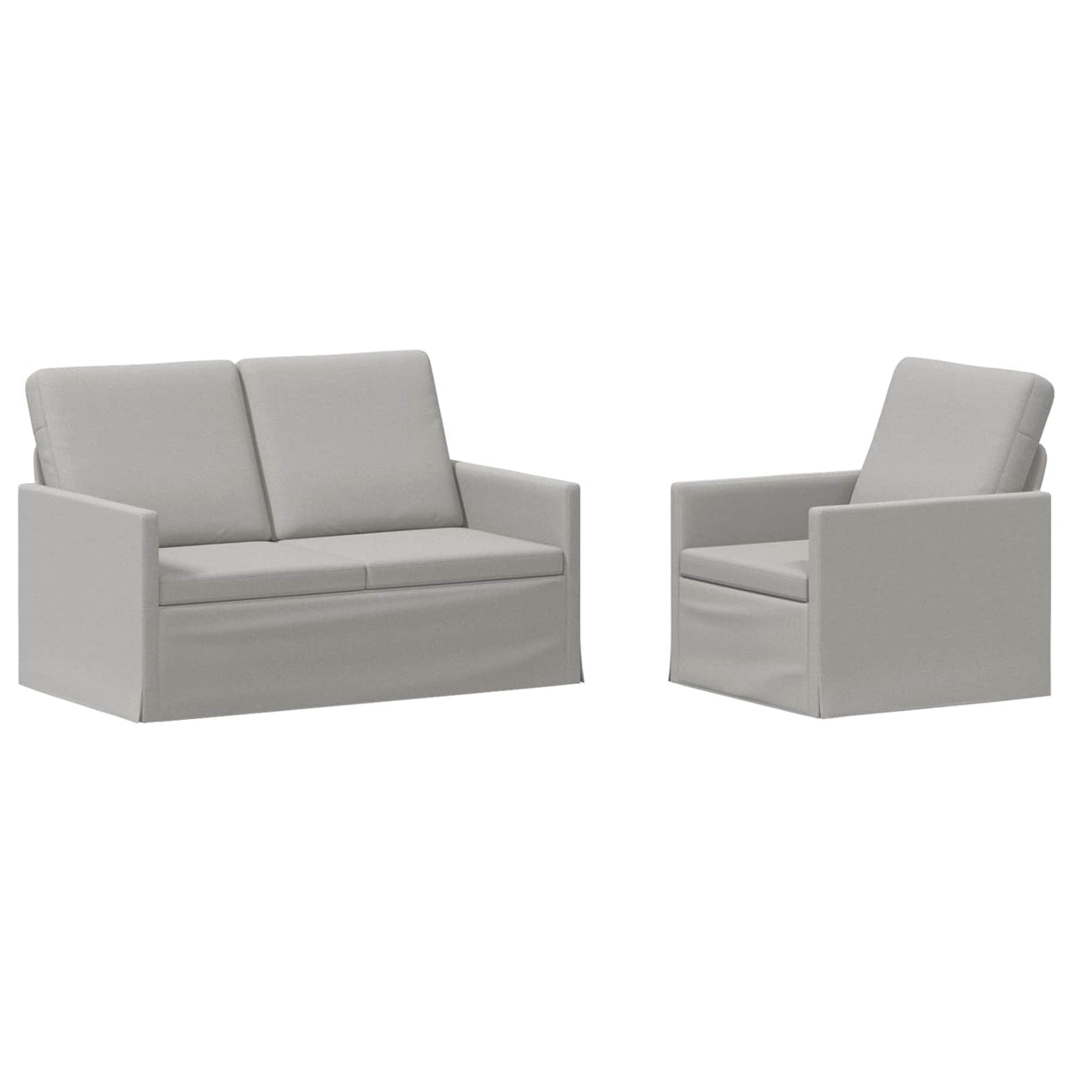 vidaXL Sofa Set 2 pcs Cloud Grey Fabric 2