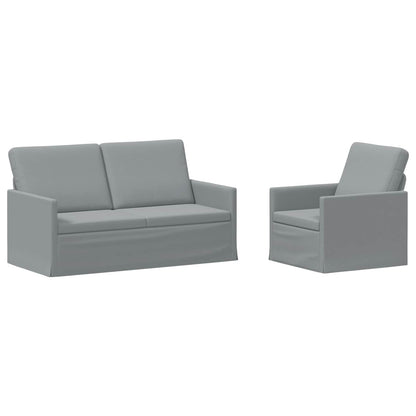 vidaXL Sofa Set 2 pcs Light Grey Fabric 2