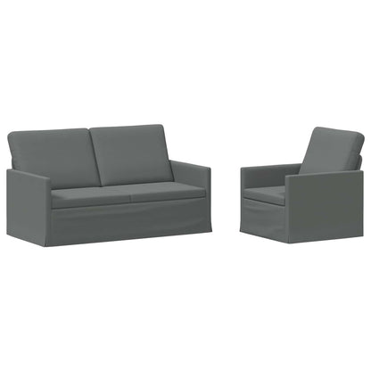 vidaXL Sofa Set 2 pcs Dark Grey Fabric 2