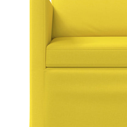 vidaXL Sofa Set 2 pcs Light Yellow Fabric 5