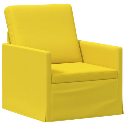 vidaXL Sofa Set 2 pcs Light Yellow Fabric 3