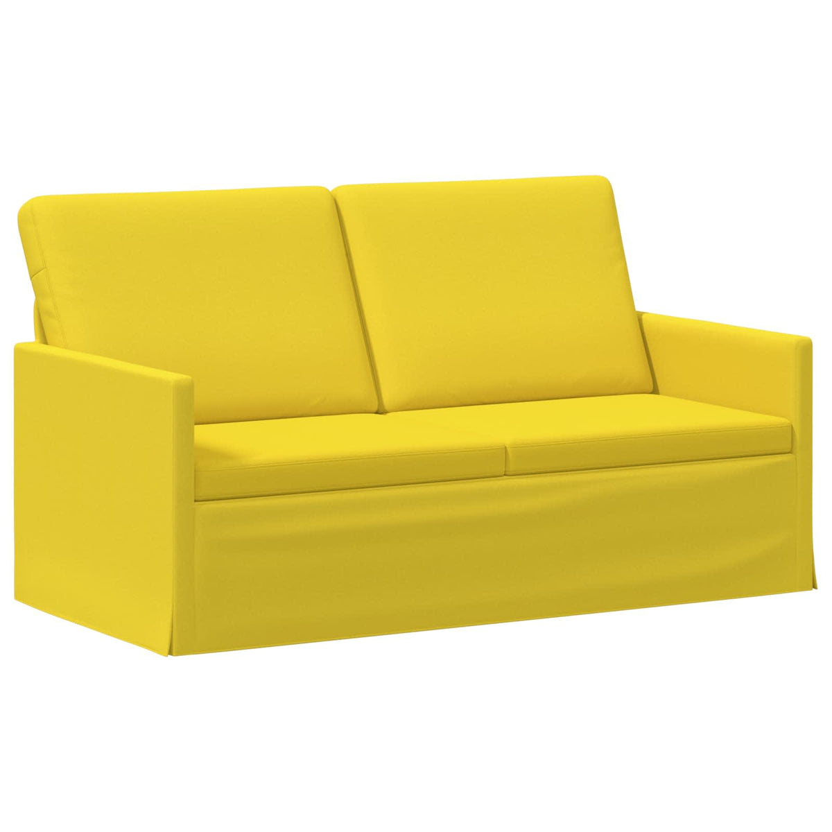 vidaXL Sofa Set 2 pcs Light Yellow Fabric 4