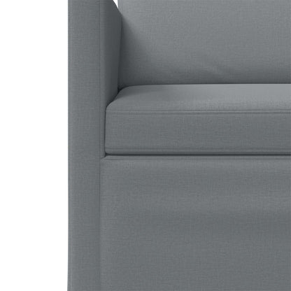 vidaXL Sofa Set 2 pcs Light Grey Fabric 5