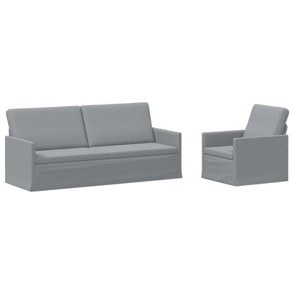 vidaXL Sofa Set 2 pcs Light Grey Fabric 2
