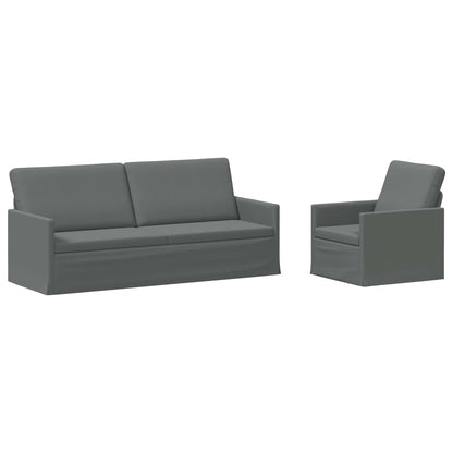 vidaXL Sofa Set 2 pcs Dark Grey Fabric 2