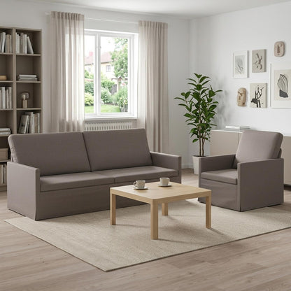 vidaXL Sofa Set 2 pcs Taupe Fabric 1