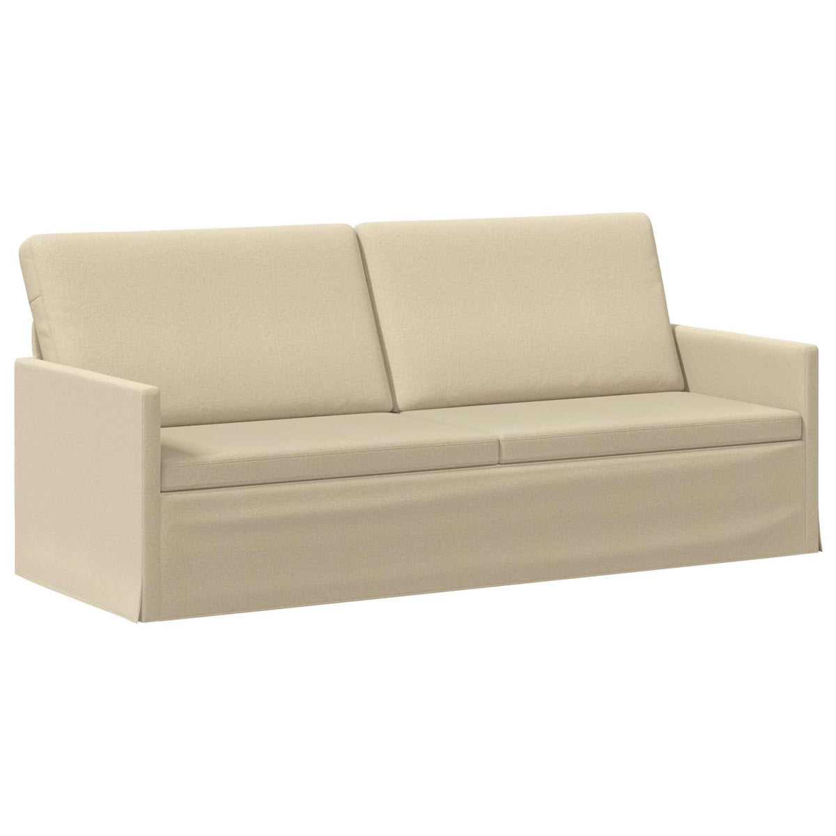 vidaXL Sofa Set 2 pcs Cream Fabric 4