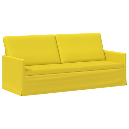 vidaXL Sofa Set 2 pcs Light Yellow Fabric 4