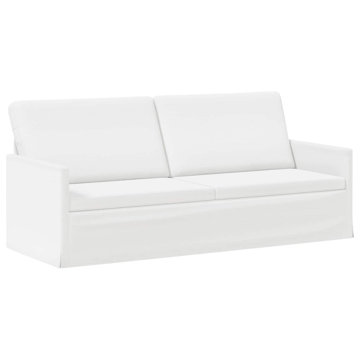 vidaXL Sofa Set 2 pcs White Fabric 4