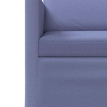 vidaXL Sofa Set 2 pcs Jeans Blue Fabric 5