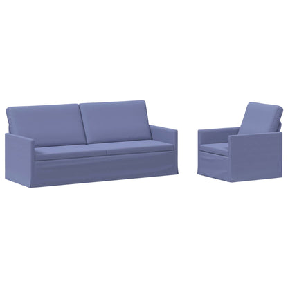 vidaXL Sofa Set 2 pcs Jeans Blue Fabric 2