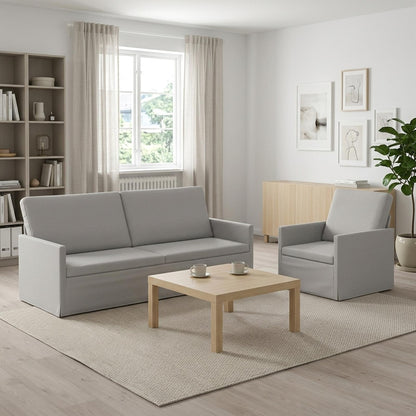vidaXL Sofa Set 2 pcs Cloud Grey Fabric 1