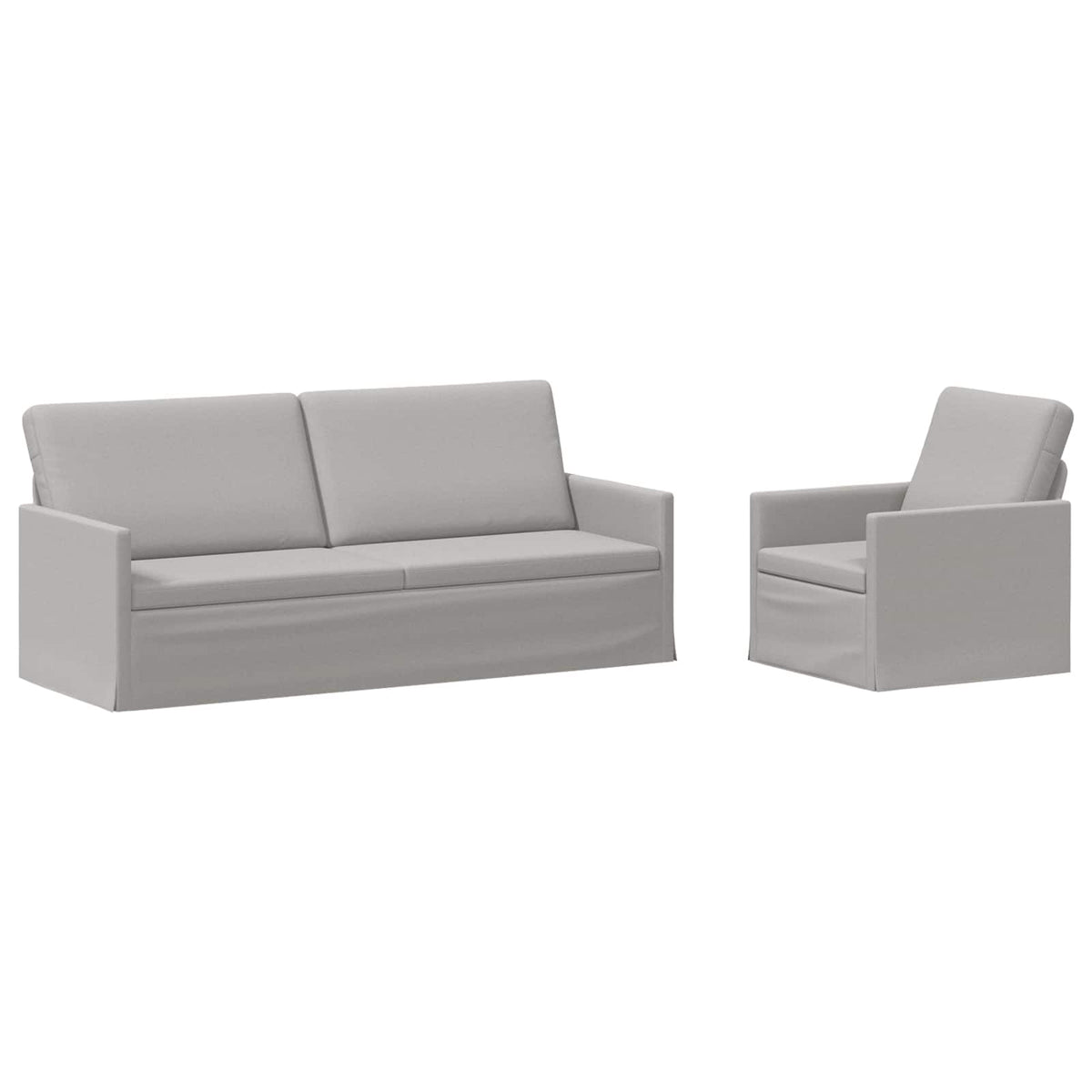 vidaXL Sofa Set 2 pcs Cloud Grey Fabric 2