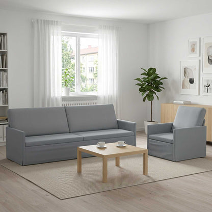 vidaXL Sofa Set 2 pcs Light Grey Fabric 1