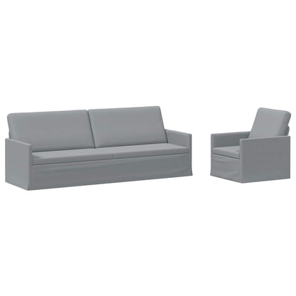 vidaXL Sofa Set 2 pcs Light Grey Fabric 2