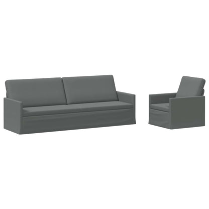 vidaXL Sofa Set 2 pcs Dark Grey Fabric 2