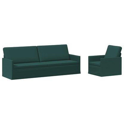 vidaXL Sofa Set 2 pcs Dark Green Fabric 2
