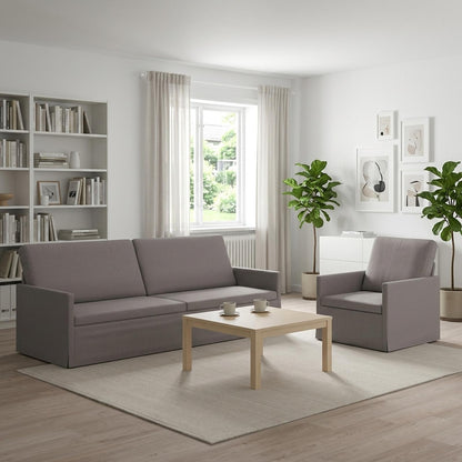 vidaXL Sofa Set 2 pcs Taupe Fabric 1