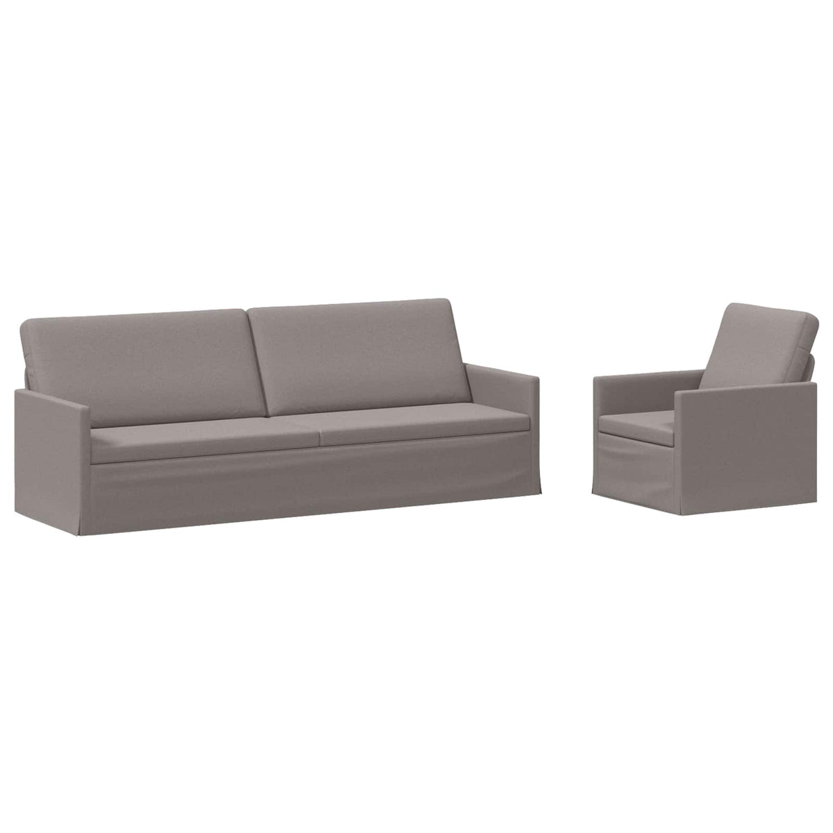 vidaXL Sofa Set 2 pcs Taupe Fabric 2
