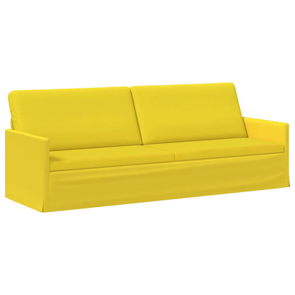 vidaXL Sofa Set 2 pcs Light Yellow Fabric 4