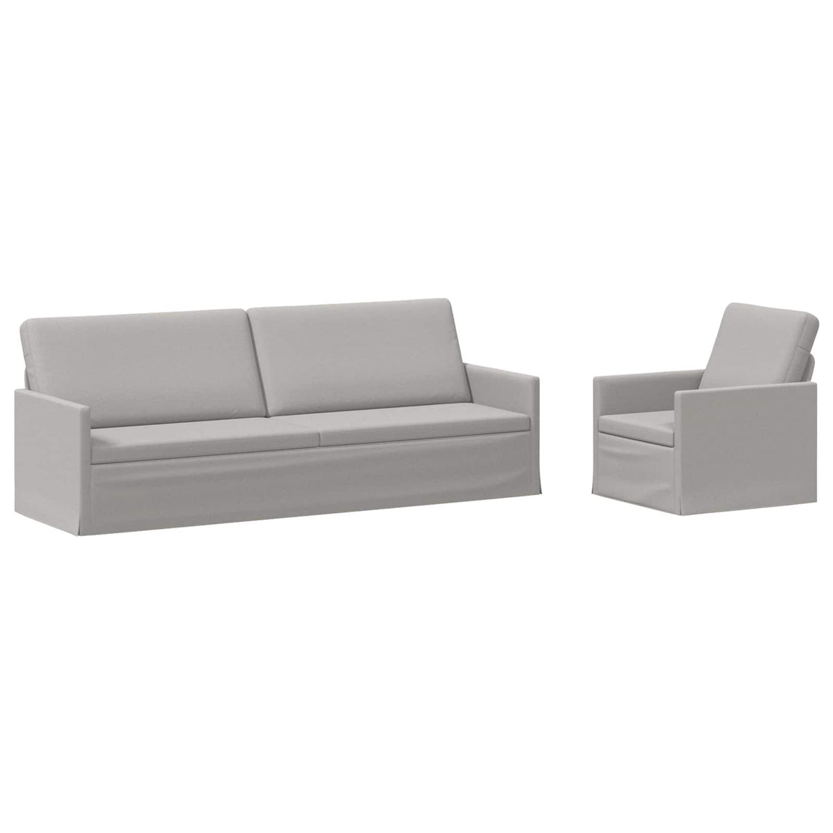 vidaXL Sofa Set 2 pcs Cloud Grey Fabric 2