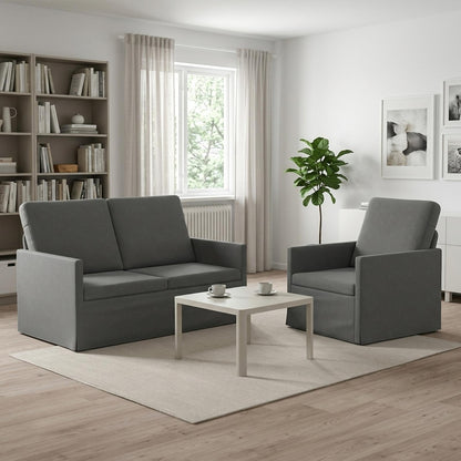 vidaXL Sofa Set 2 pcs Dark Grey Velvet 1