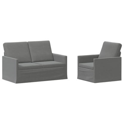 vidaXL Sofa Set 2 pcs Dark Grey Velvet 2