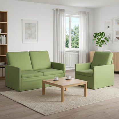 vidaXL Sofa Set 2 pcs Light Green Velvet 1