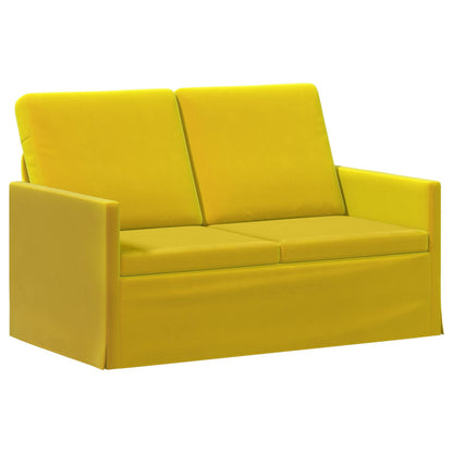 vidaXL Sofa Set 2 pcs Yellow Velvet 4