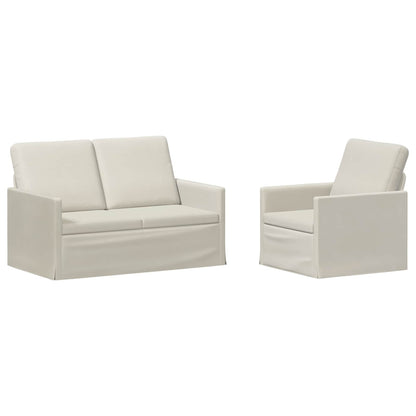 vidaXL Sofa Set 2 pcs Cream Velvet 2