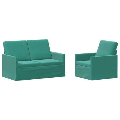 vidaXL Sofa Set 2 pcs Turquoise Velvet 2