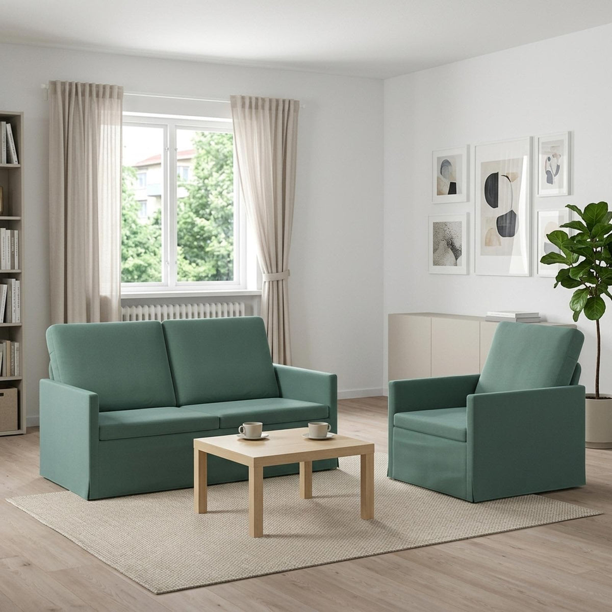 vidaXL Sofa Set 2 pcs Sea Green Velvet 1