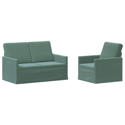 vidaXL Sofa Set 2 pcs Sea Green Velvet 2
