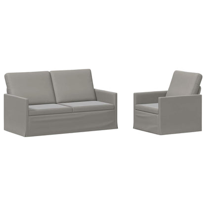 vidaXL Sofa Set 2 pcs Light Grey Velvet 2