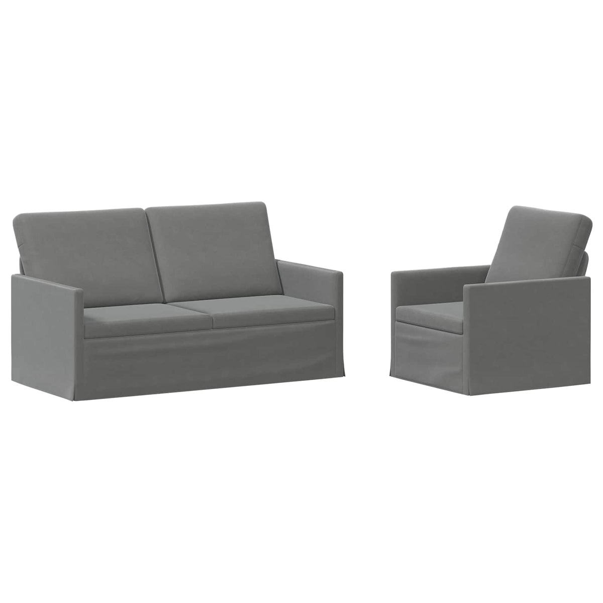 vidaXL Sofa Set 2 pcs Dark Grey Velvet 2