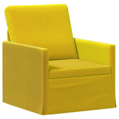 vidaXL Sofa Set 2 pcs Yellow Velvet 3
