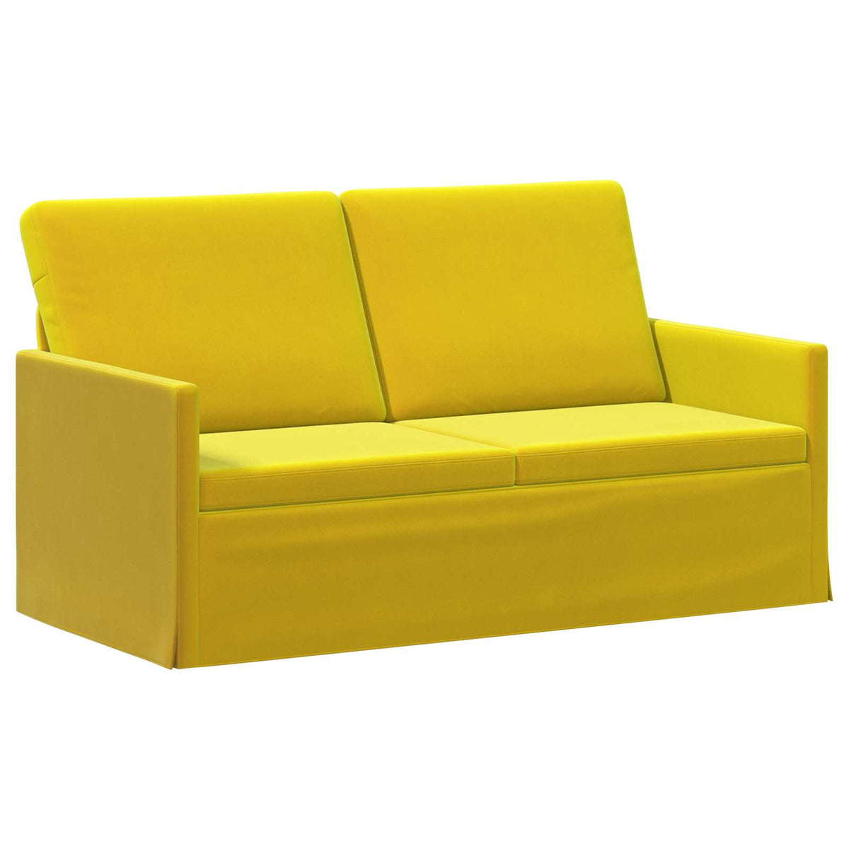 vidaXL Sofa Set 2 pcs Yellow Velvet 4