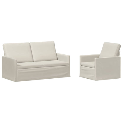 vidaXL Sofa Set 2 pcs Cream Velvet 2
