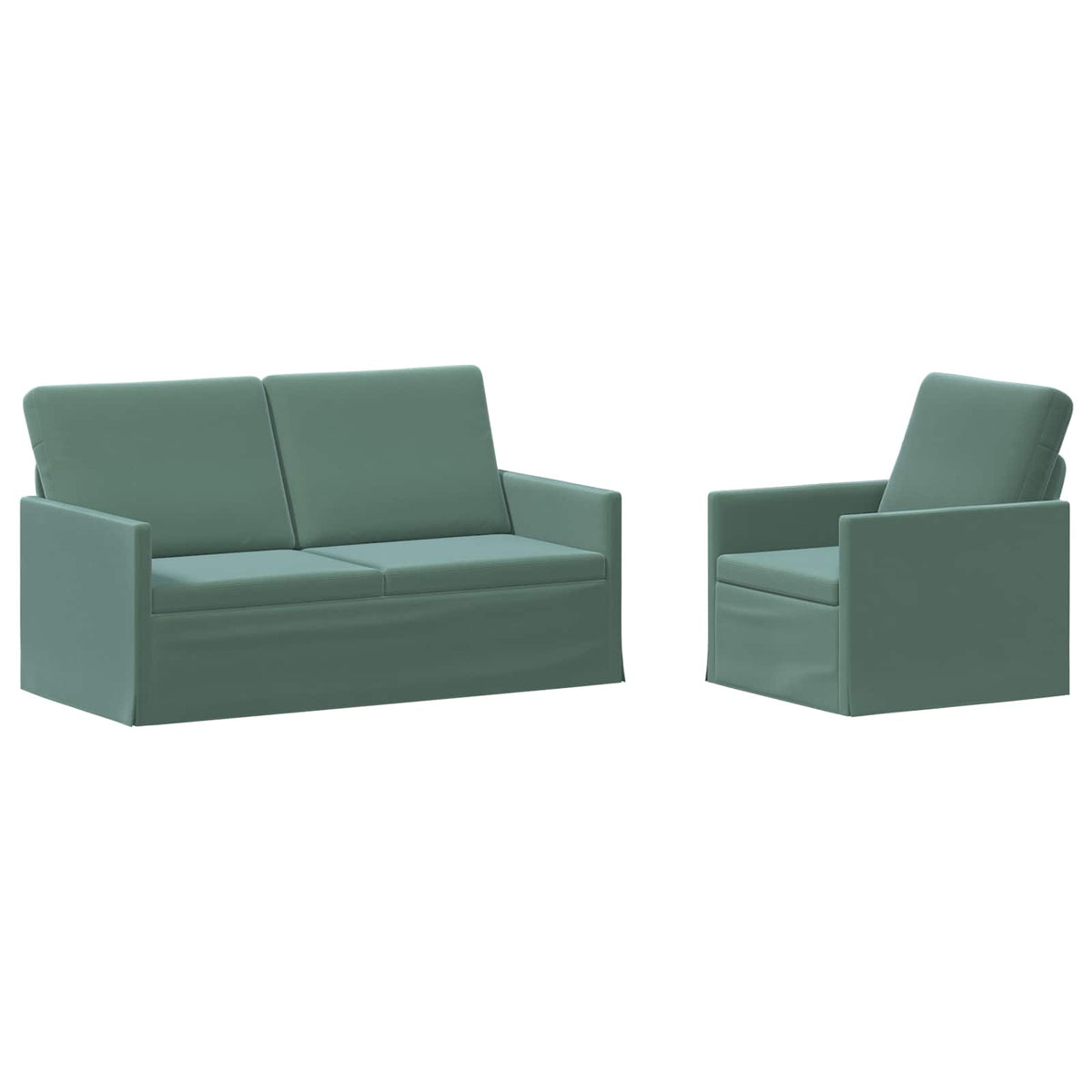 vidaXL Sofa Set 2 pcs Sea Green Velvet 2