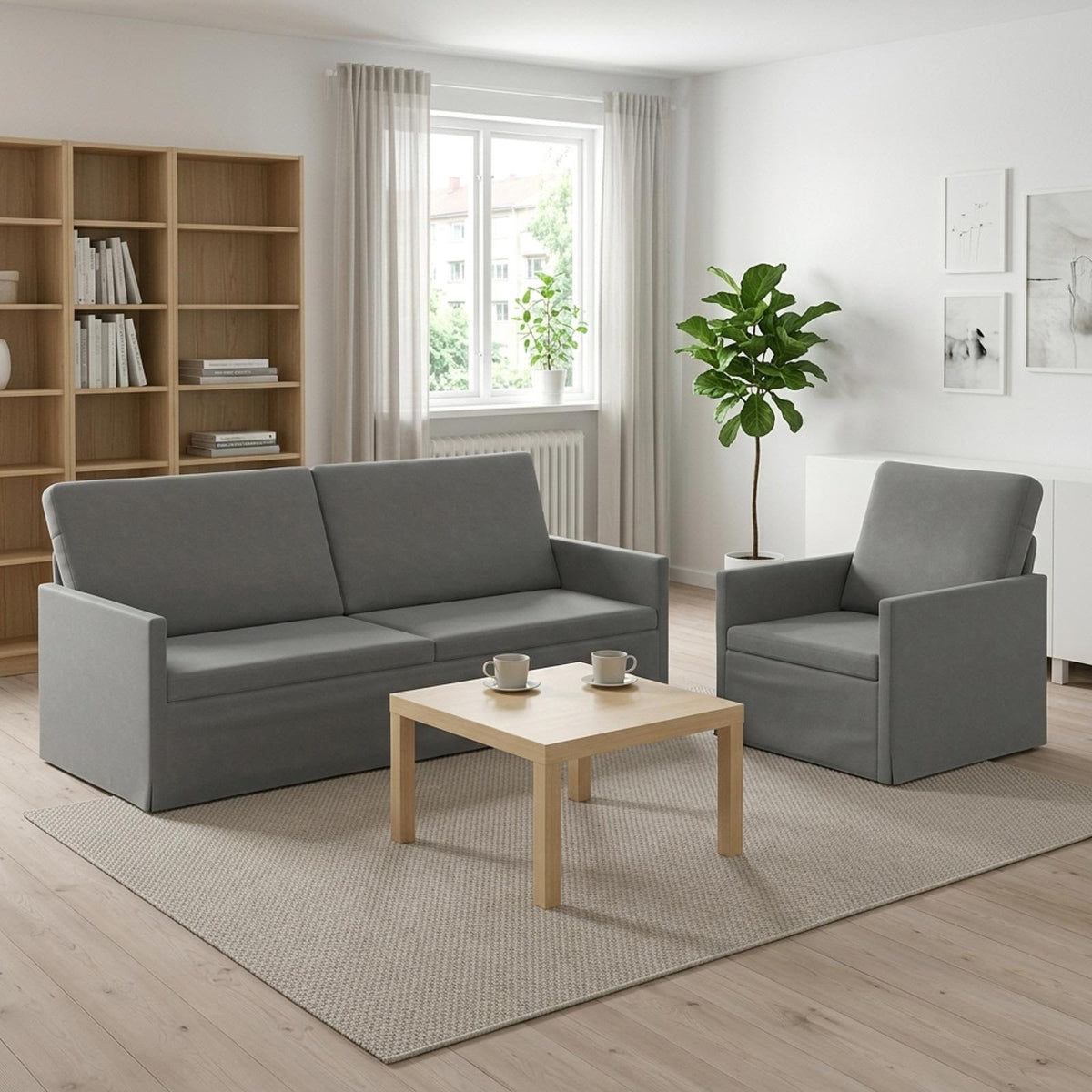 vidaXL Sofa Set 2 pcs Dark Grey Velvet 1