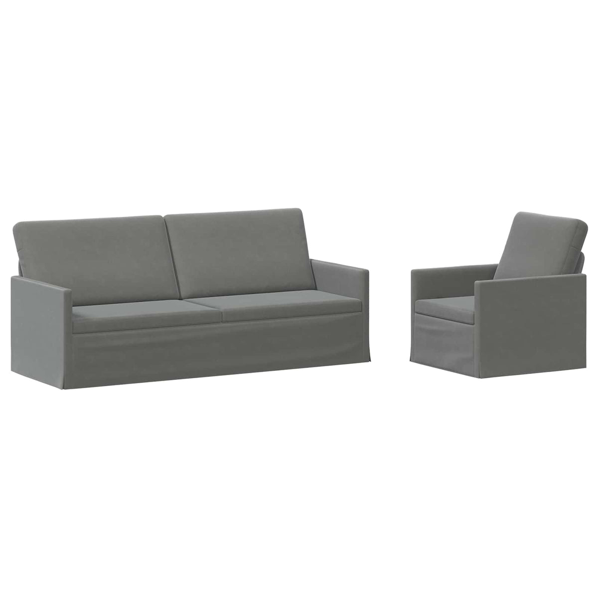 vidaXL Sofa Set 2 pcs Dark Grey Velvet 2