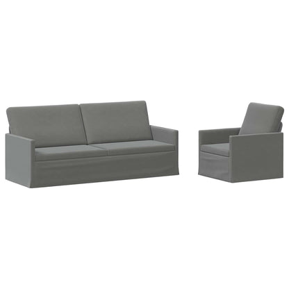 vidaXL Sofa Set 2 pcs Dark Grey Velvet 2